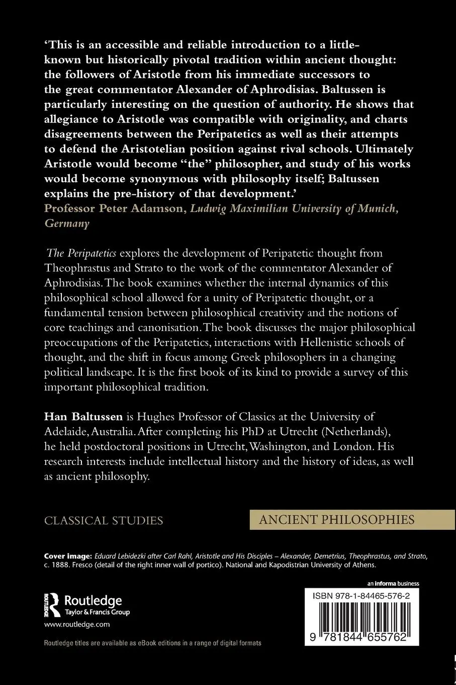 Rückseite: 9781844655762 | The Peripatetics | Aristotle's Heirs 322 BCE - 200 CE | Han Baltussen