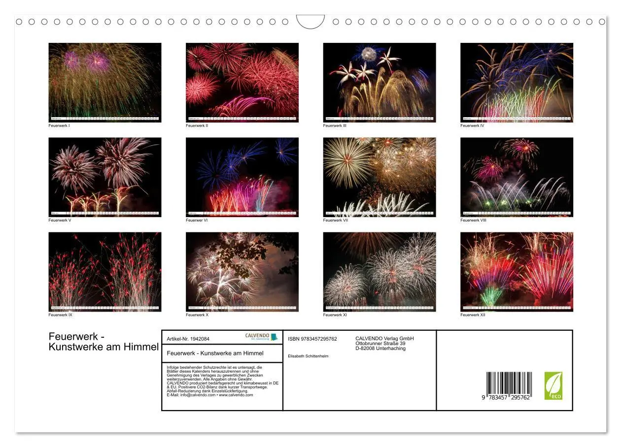Bild: 9783457295762 | Feuerwerk - Kunstwerke am Himmel (Wandkalender 2026 DIN A3 quer),...