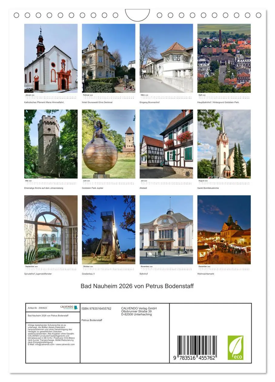 Bild: 9783516455762 | Bad Nauheim 2026 von Petrus Bodenstaff (Wandkalender 2026 DIN A4...