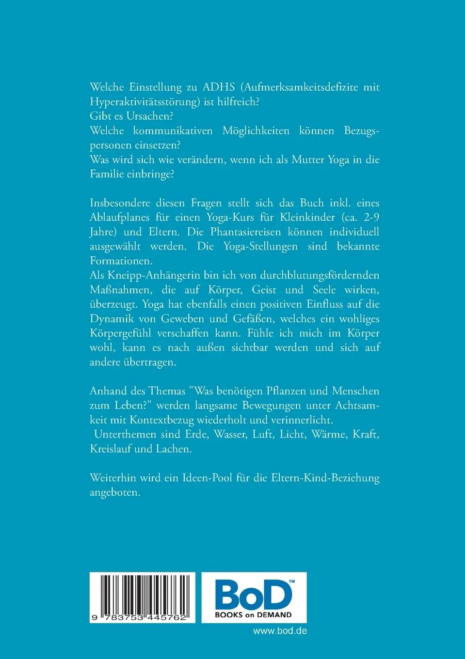Rückseite: 9783753445762 | Familien-Studie: Yoga und Ideen-Pool der Kommunikation mit einem...