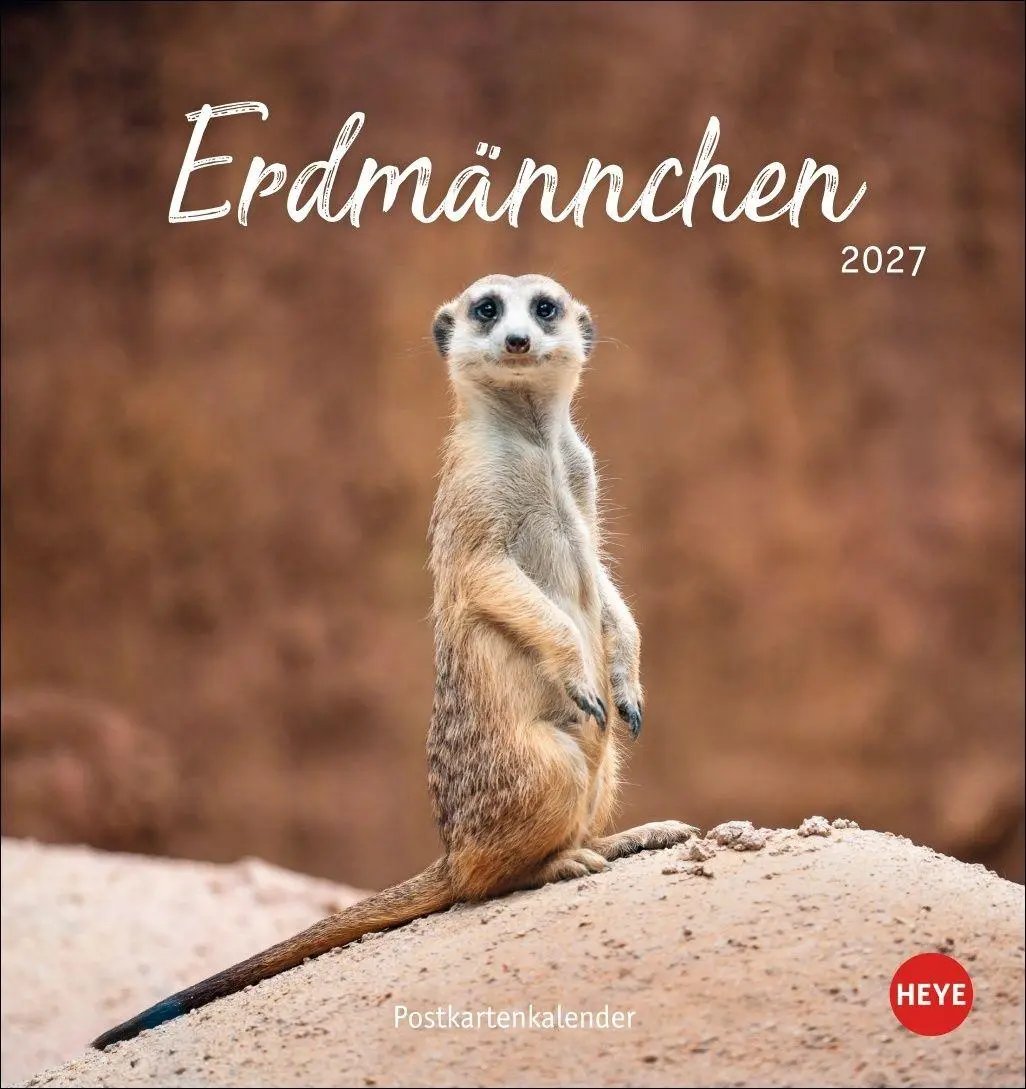 Cover: 9783756415762 | Erdmännchen Postkartenkalender 2027 | Heye | Kalender | Spiralbindung