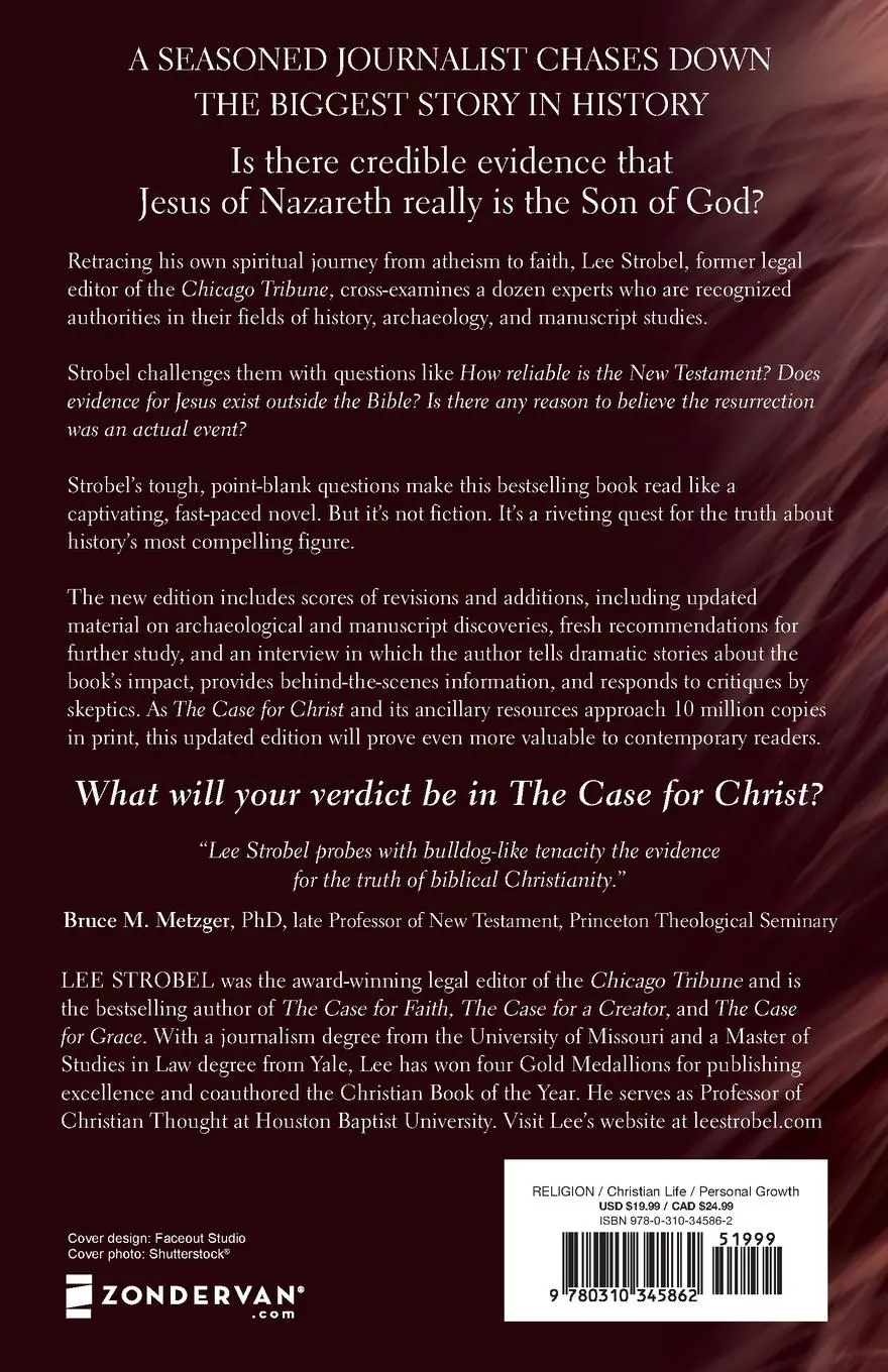 Rückseite: 9780310345862 | The Case for Christ | Lee Strobel | Taschenbuch | Englisch | 2016