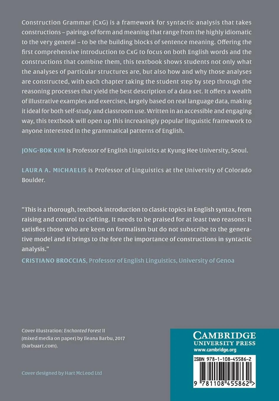 Rückseite: 9781108455862 | Syntactic Constructions in English | Jong-Bok Kim (u. a.) | Buch