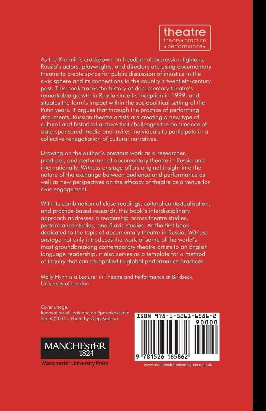 Rückseite: 9781526165862 | Witness Onstage | Documentary Theatre in Twenty-First-Century Russia