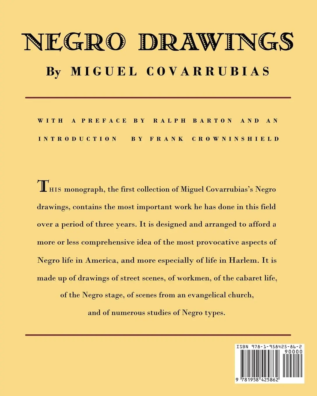 Rückseite: 9781958425862 | Negro Drawings | Miguel Covarrubias | Taschenbuch | Englisch | 2023