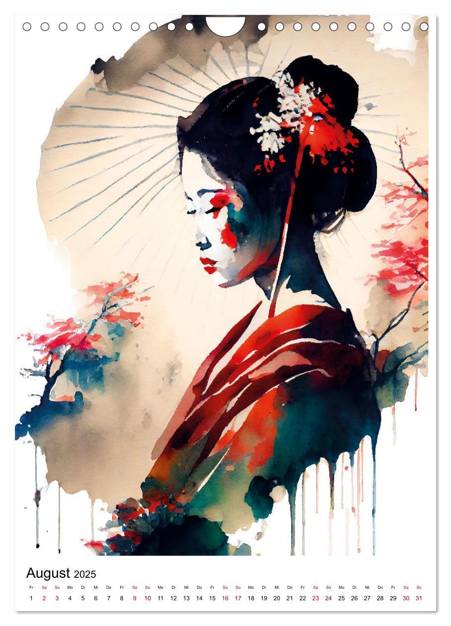 Bild: 9783435885862 | Geisha Aquarelle - Japanische Kulturdamen, Landschaft und Sakura...