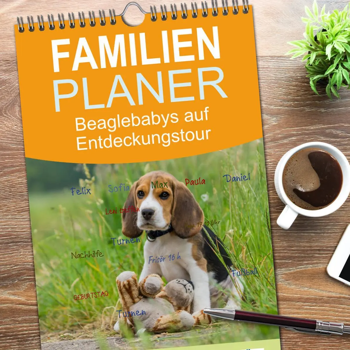 Bild: 9783516515862 | Familienplaner 2026 - Beaglebabys auf Entdeckungstour mit 5 Spalten...