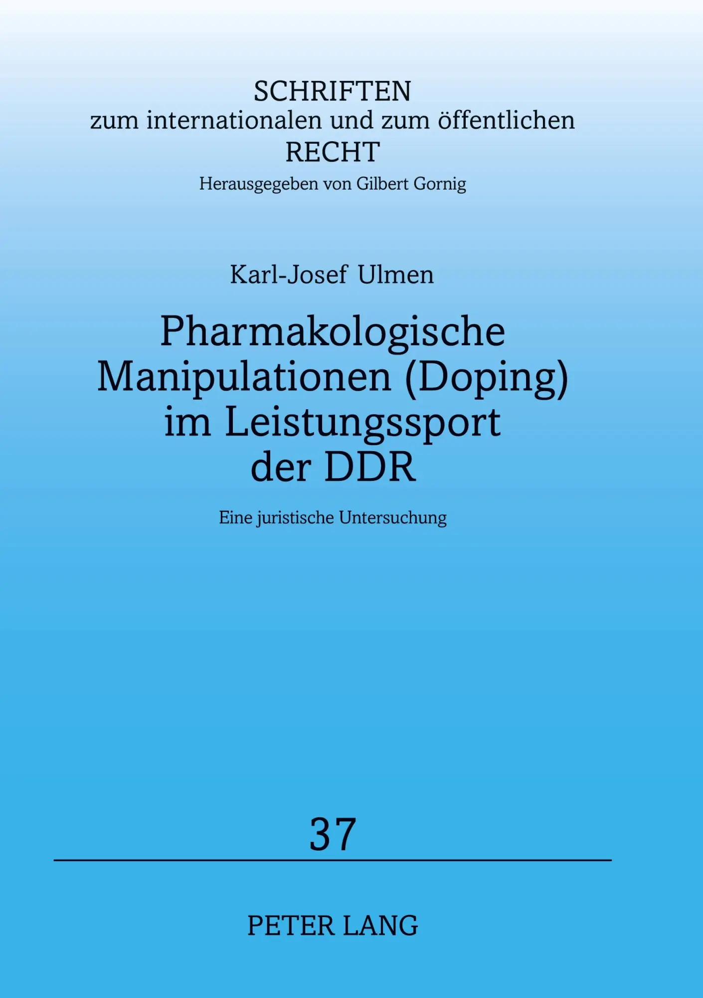 Cover: 9783631355862 | Pharmakologische Manipulationen (Doping) im Leistungssport der DDR