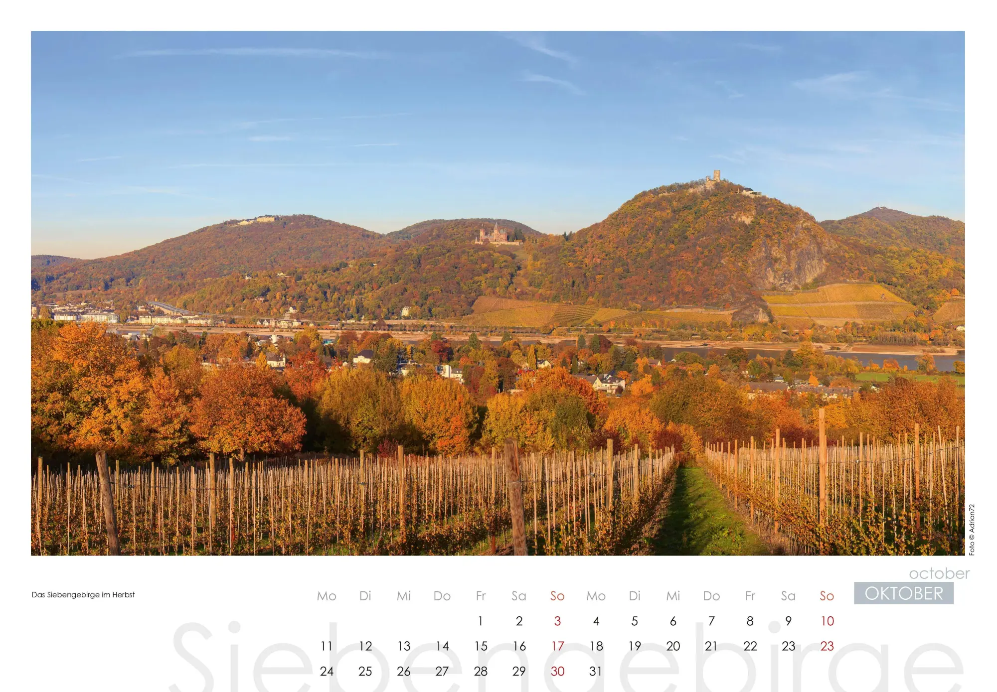 Bild: 9783960585862 | Kalender Siebengebirge 2027 | Kalender | 14 S. | Deutsch | 2027