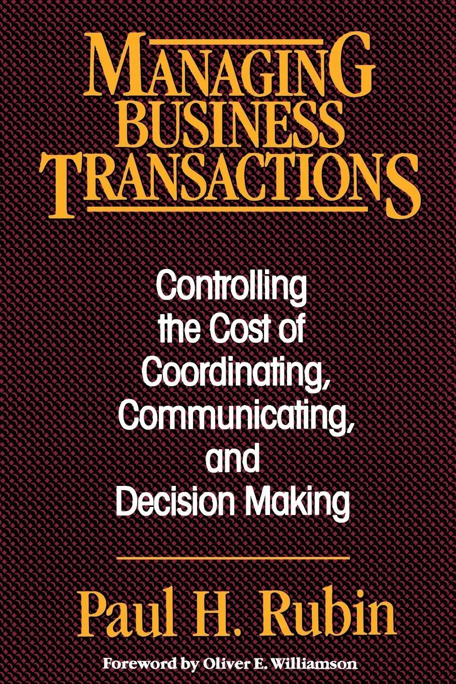 Cover: 9780029275962 | Managing Business Transactions | Paul H. Rubin | Taschenbuch | 1993