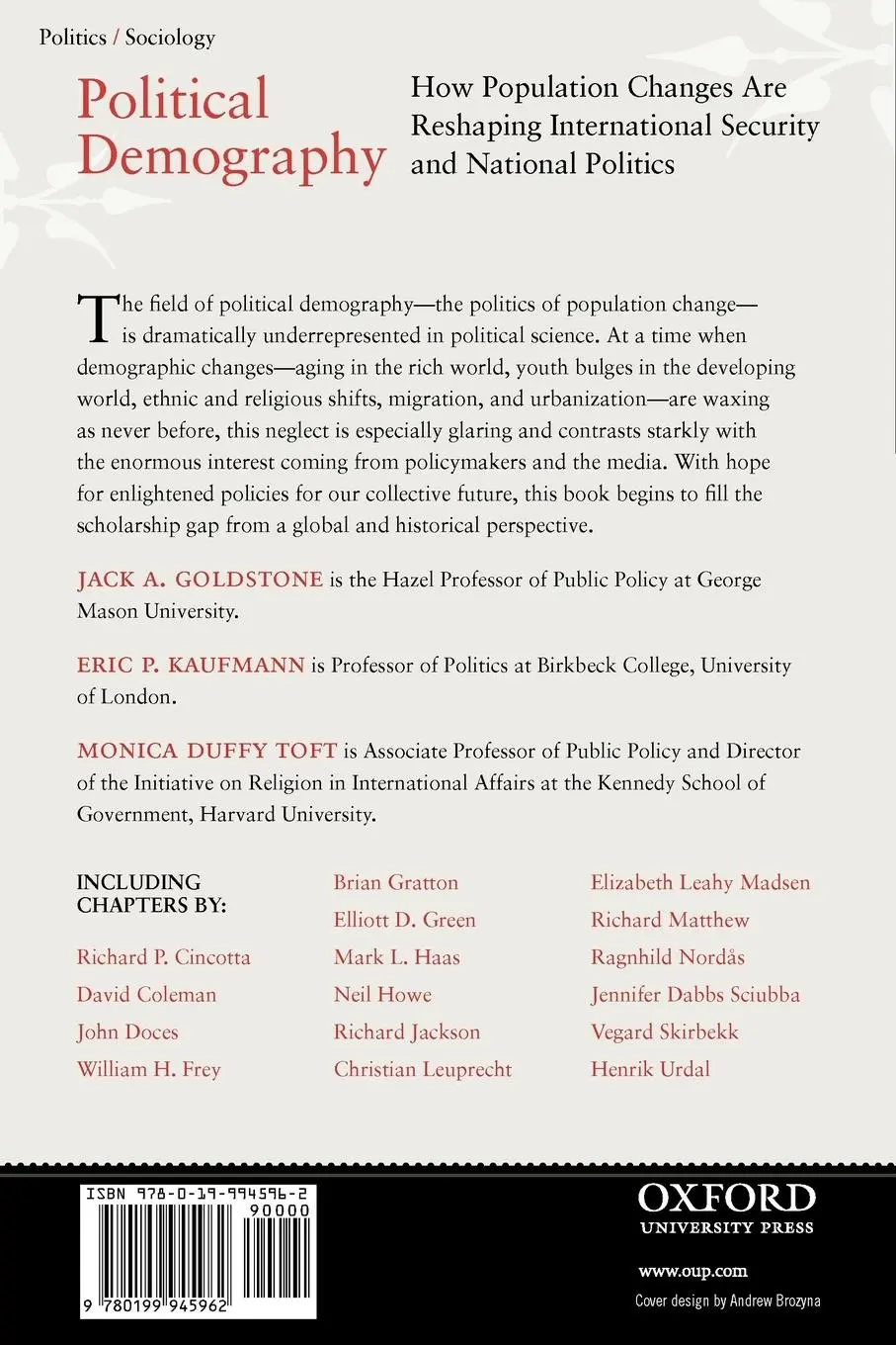 Rückseite: 9780199945962 | Political Demography | Jack A. Goldstone (u. a.) | Taschenbuch | 2011
