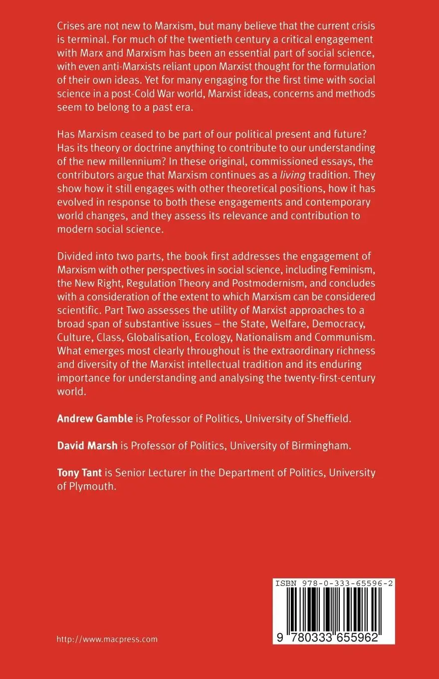 Rückseite: 9780333655962 | Marxism and Social Science | G. Kelly (u. a.) | Taschenbuch | IX