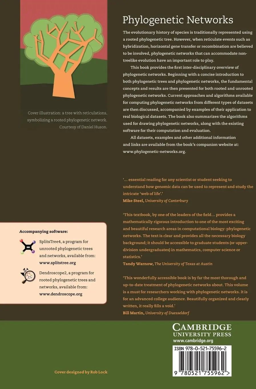 Rückseite: 9780521755962 | Phylogenetic Networks | Concepts, Algorithms and Applications | Buch