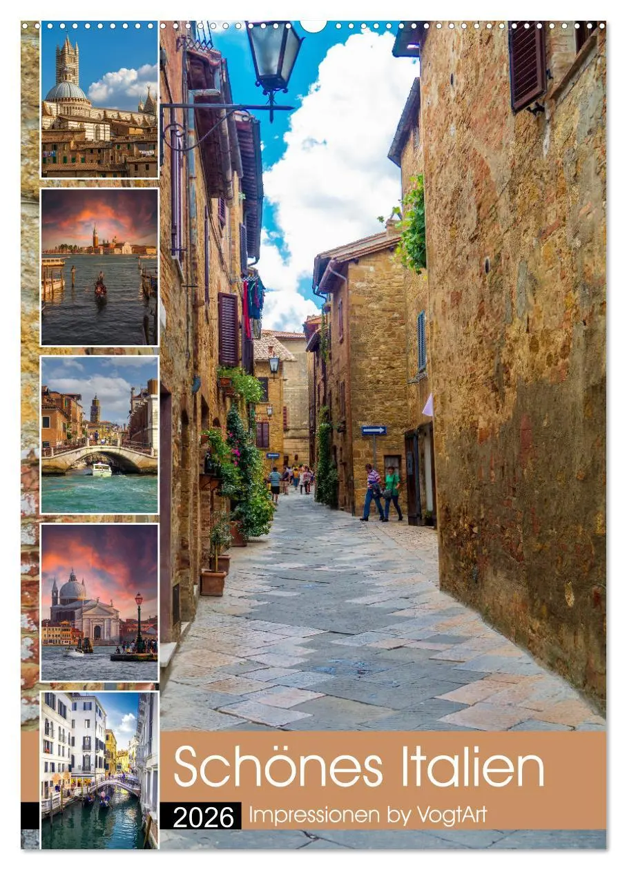 Cover: 9783516365962 | Schönes Italien. Impressionen by VogtArt (Wandkalender 2026 DIN A2...
