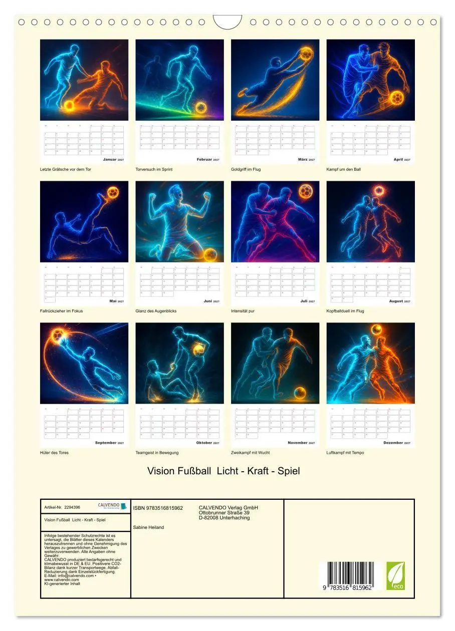 Bild: 9783516815962 | Vision Fußball Licht - Kraft - Spiel (Wandkalender 2027 DIN A3...