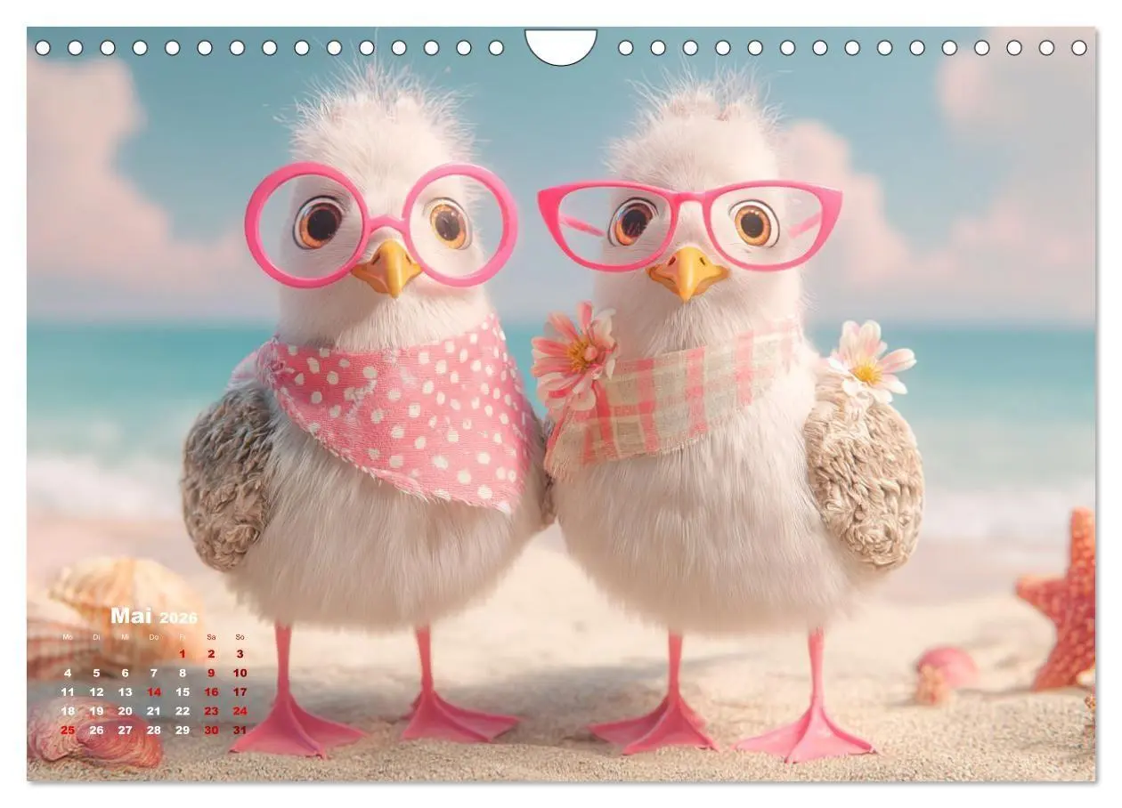 Bild: 9783516706062 | Möwen on Tour (Wandkalender 2026 DIN A4 quer), CALVENDO Monatskalender