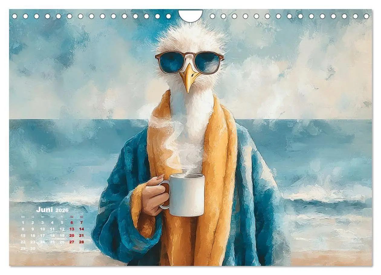 Bild: 9783516706062 | Möwen on Tour (Wandkalender 2026 DIN A4 quer), CALVENDO Monatskalender
