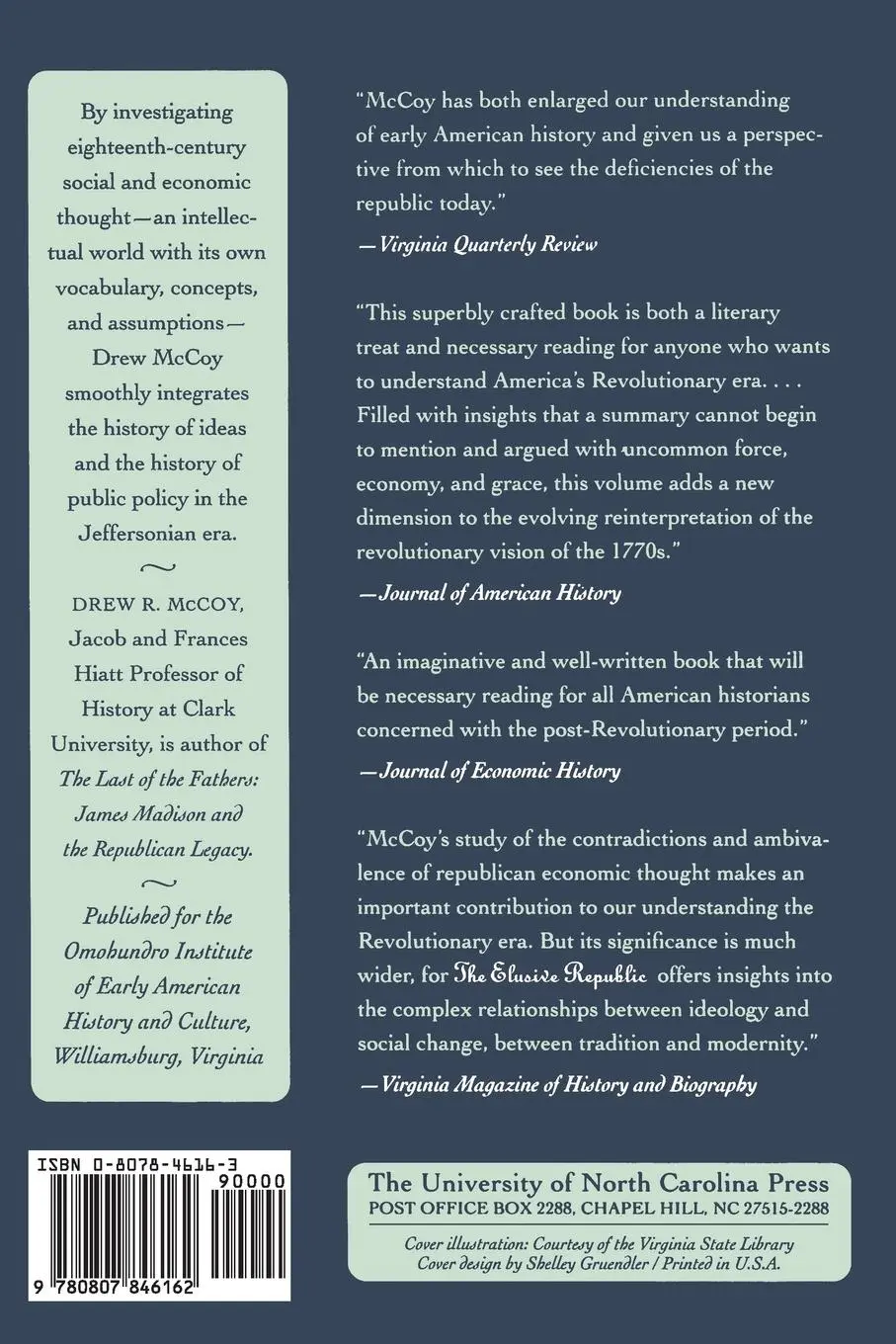 Rückseite: 9780807846162 | The Elusive Republic | Political Economy in Jeffersonian America