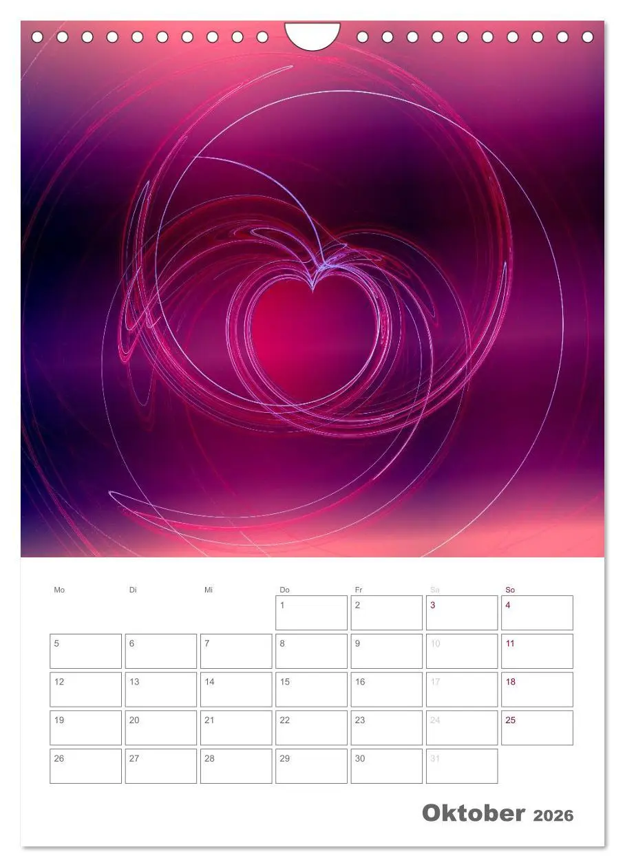 Bild: 9783516486162 | Herzen (Wandkalender 2026 DIN A4 hoch), CALVENDO Monatskalender | Otto
