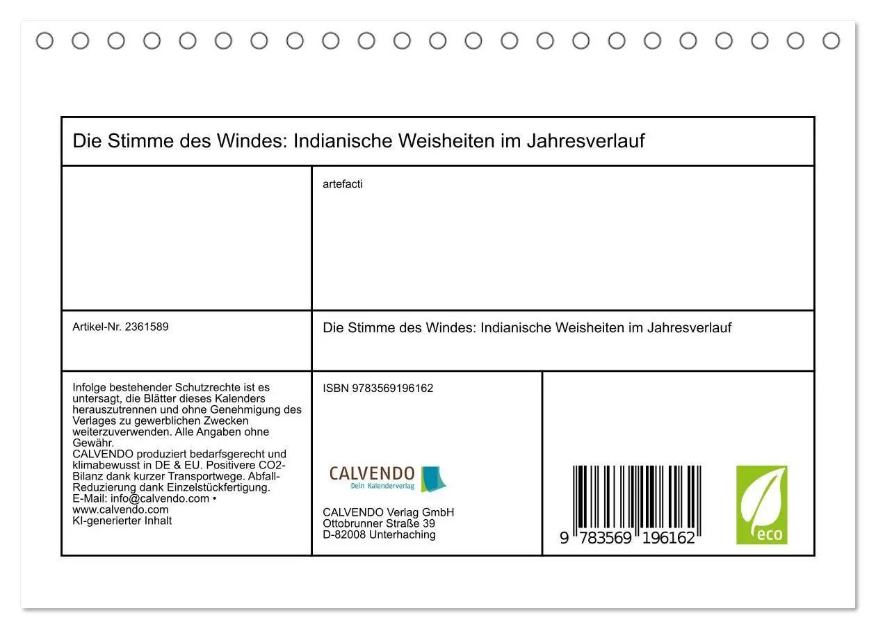 Bild: 9783569196162 | Die Stimme des Windes: Indianische Weisheiten im Jahresverlauf...