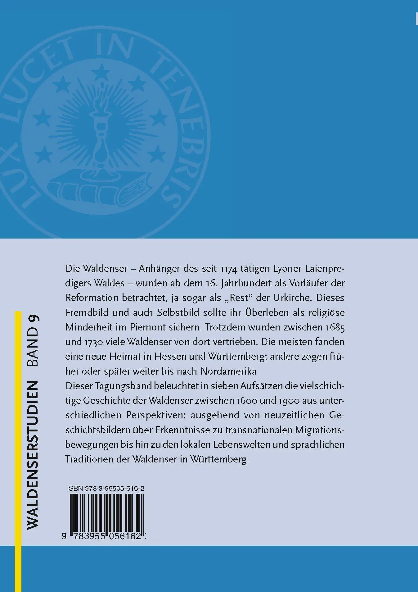Rückseite: 9783955056162 | Waldenser - eine Minderheit in Bewegung | Albert De Lange (u. a.)