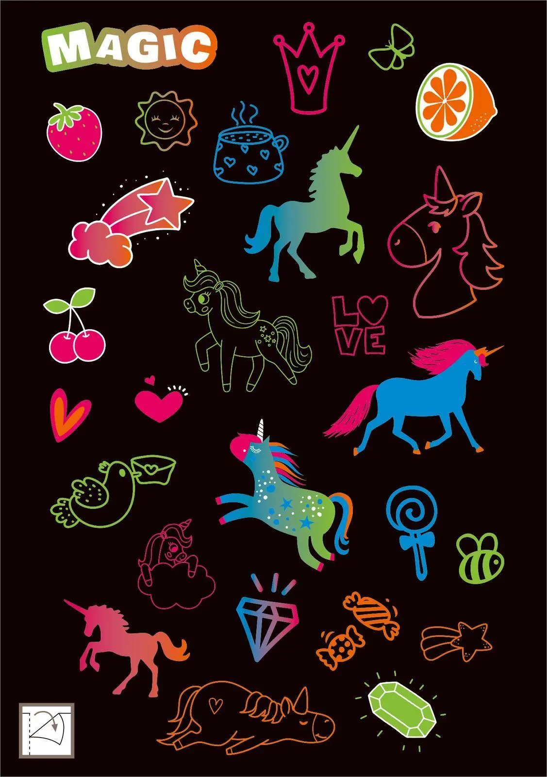 Bild: 4014489136262 | Neon-Sticker | Über 200 Einhorn-Sticker | Broschüre | 16 S. | Deutsch