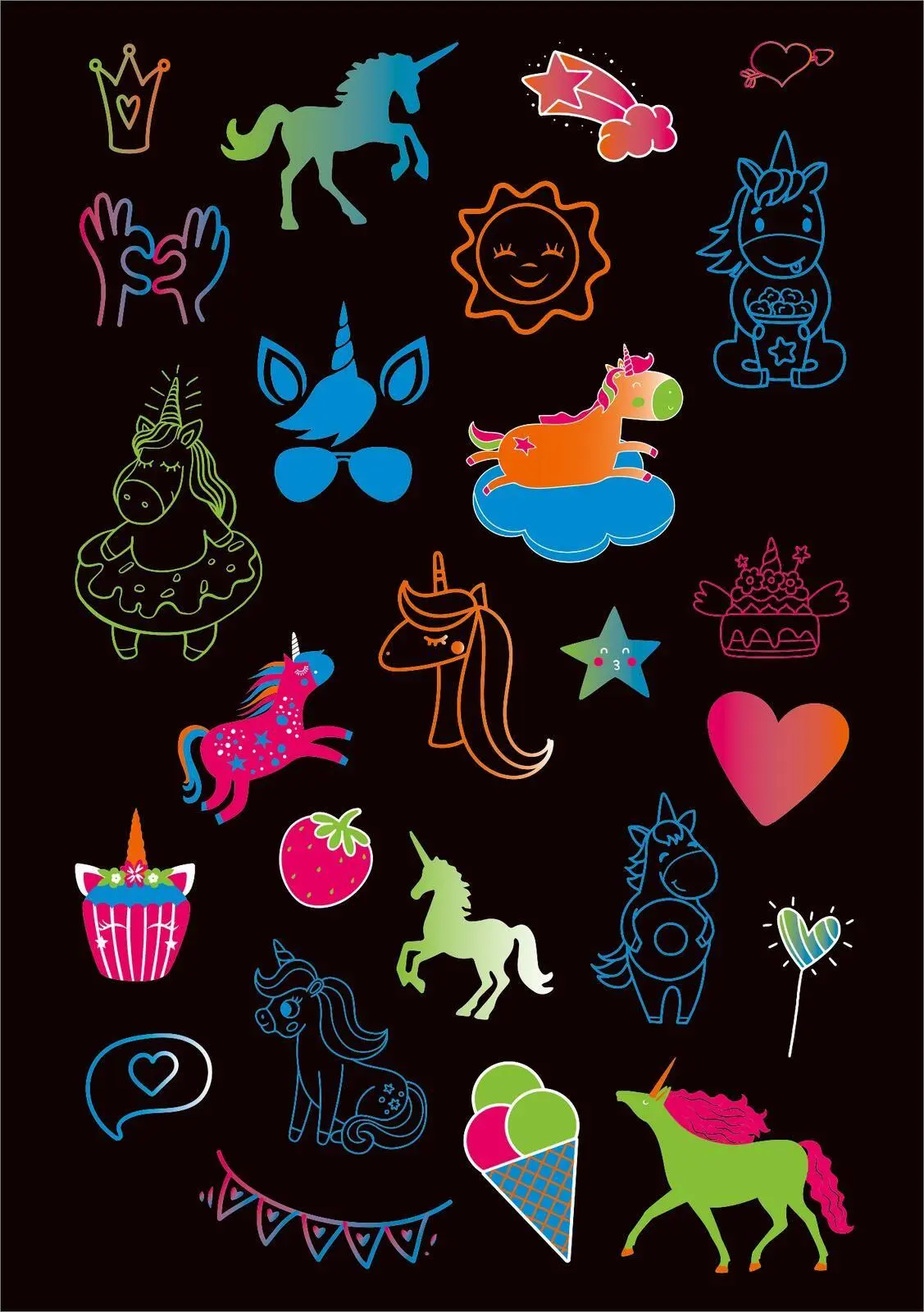 Bild: 4014489136262 | Neon-Sticker | Über 200 Einhorn-Sticker | Broschüre | 16 S. | Deutsch