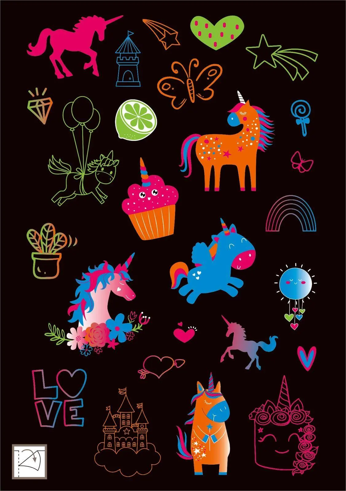 Bild: 4014489136262 | Neon-Sticker | Über 200 Einhorn-Sticker | Broschüre | 16 S. | Deutsch