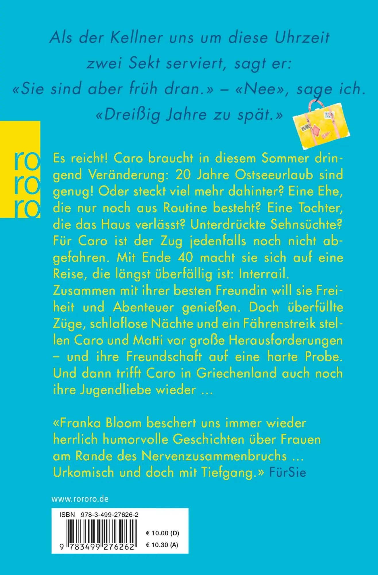Rückseite: 9783499276262 | Anfang Sommer - alles offen | Franka Bloom | Taschenbuch | 432 S.