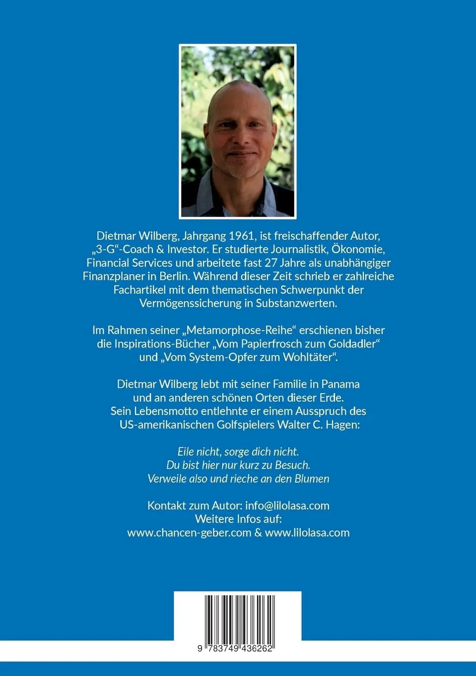 Rückseite: 9783749436262 | Vom Hamsterradler zum Weltenbummler | Dietmar Wilberg | Taschenbuch