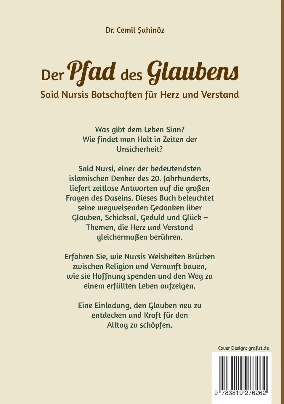 Rückseite: 9783819276262 | Der Pfad des Glaubens | Said Nursis Botschaften für Herz und Verstand