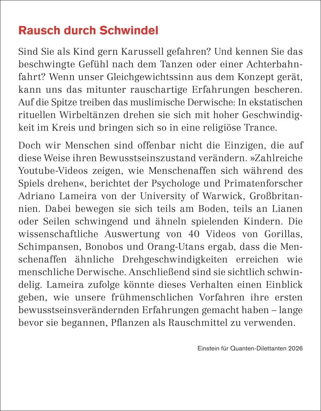Bild: 9783840036262 | Einstein für Quanten-Dilettanten Tagesabreißkalender 2026 - Ein...