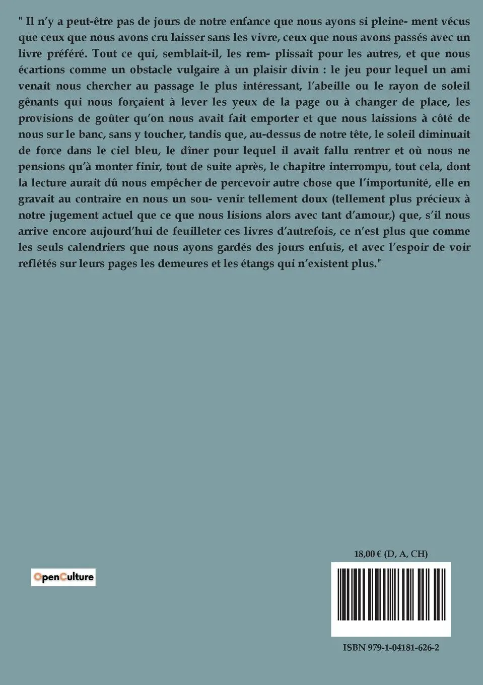 Rückseite: 9791041816262 | Sur la lecture | Marcel Proust | Taschenbuch | Französisch | 2023