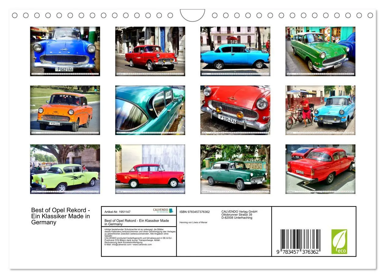 Bild: 9783457376362 | Best of Opel Rekord - Ein Klassiker Made in Germany (Wandkalender...