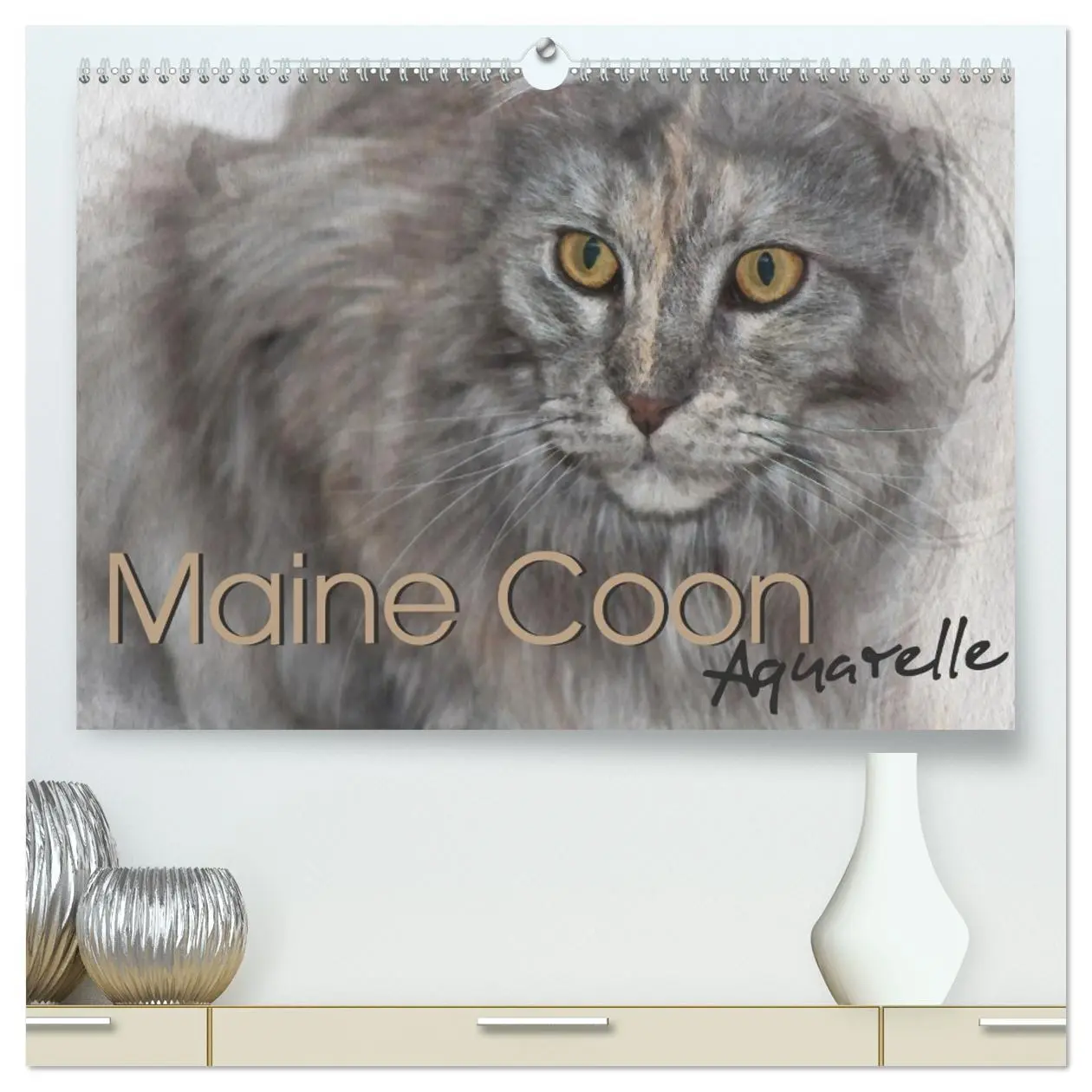 Cover: 9783457446362 | Maine Coon Aquarelle (hochwertiger Premium Wandkalender 2026 DIN A2...