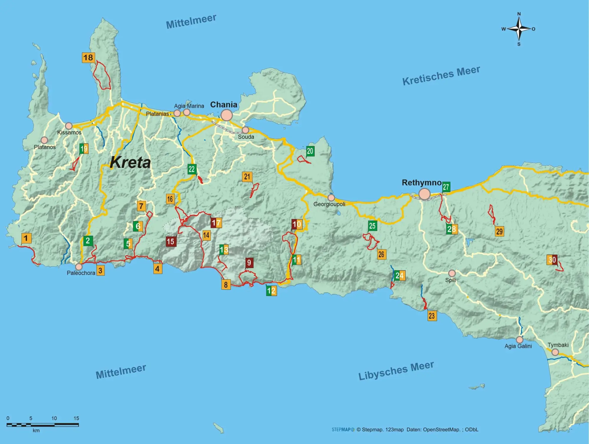 Bild: 9783866866362 | Kreta | 30 Wanderungen zwischen Schluchten, Bergen und Buchten | Buch