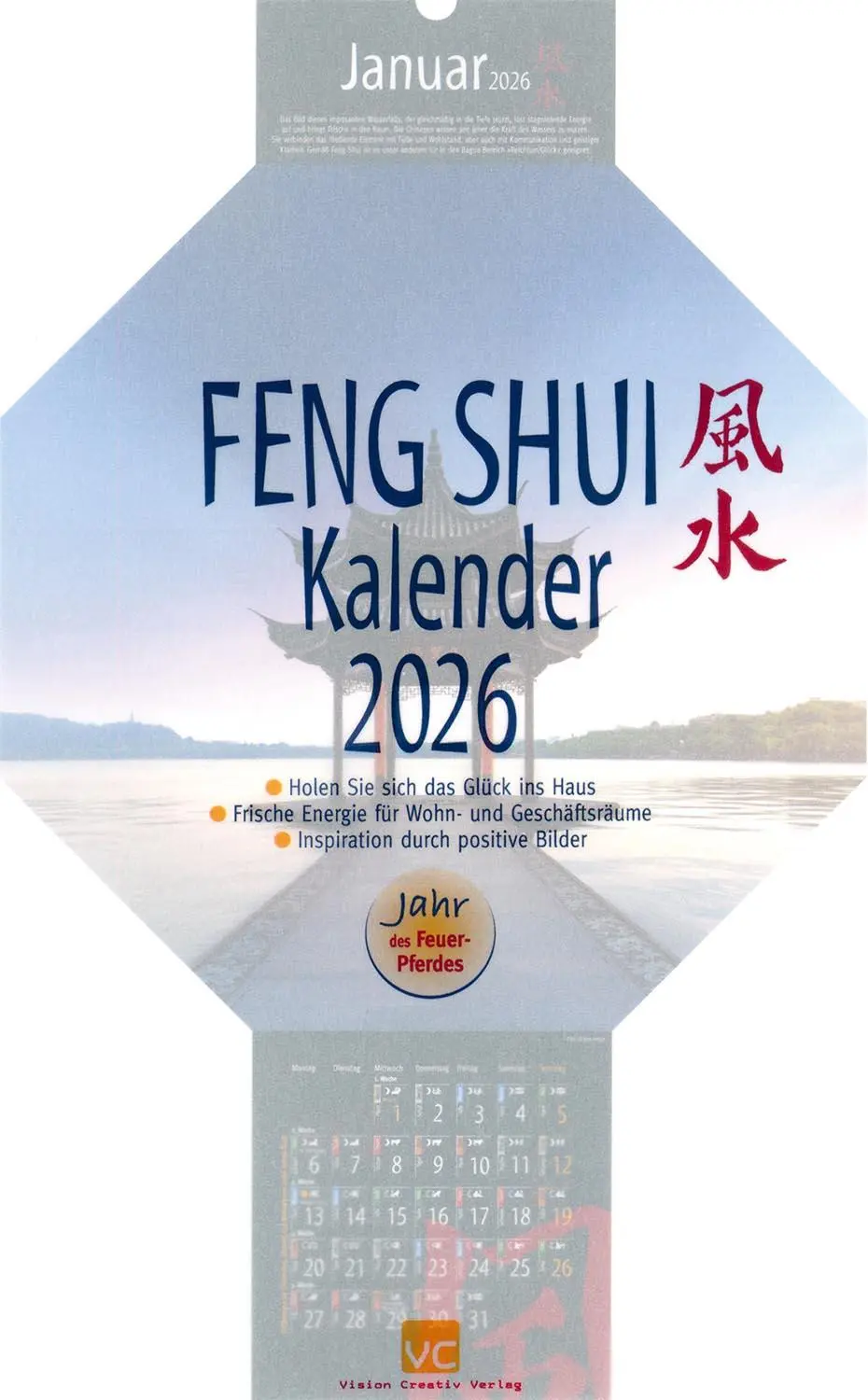 Cover: 9783948276362 | Feng-Shui-Kalender 2026 | Vision Creativ Verlag | Kalender | 15 S.