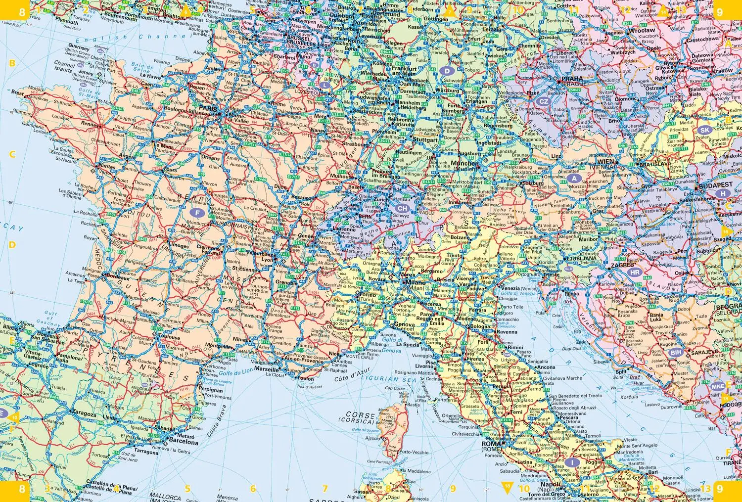 Bild: 9780008716462 | Collins Big Road Atlas Europe 2026 (A3 Spiral) | Collins Maps | Buch