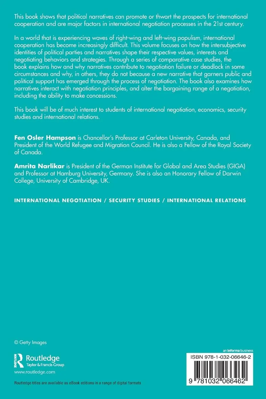 Rückseite: 9781032066462 | International Negotiation and Political Narratives | Hampson (u. a.)