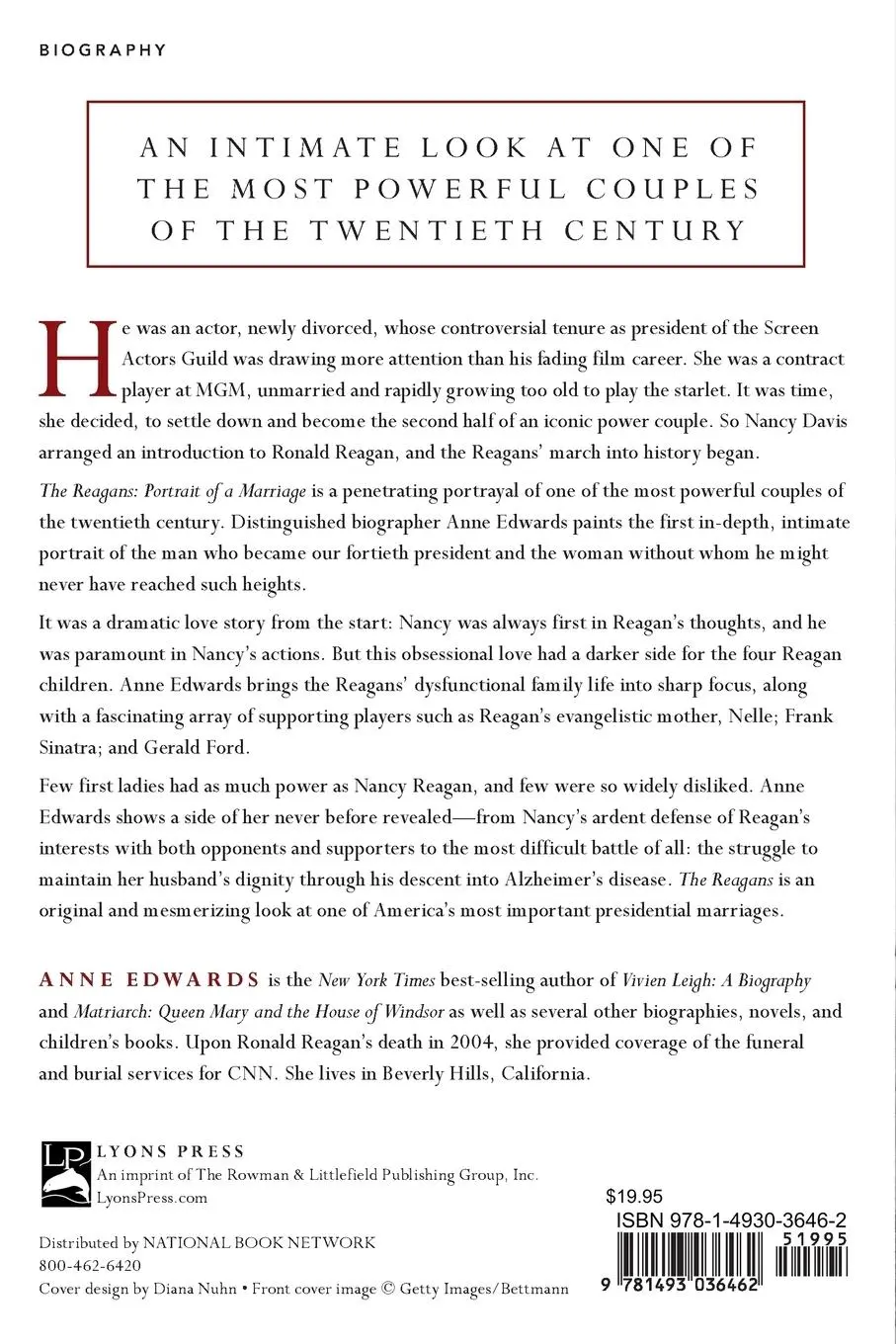 Rückseite: 9781493036462 | The Reagans | Portrait of a Marriage | Anne Edwards | Taschenbuch