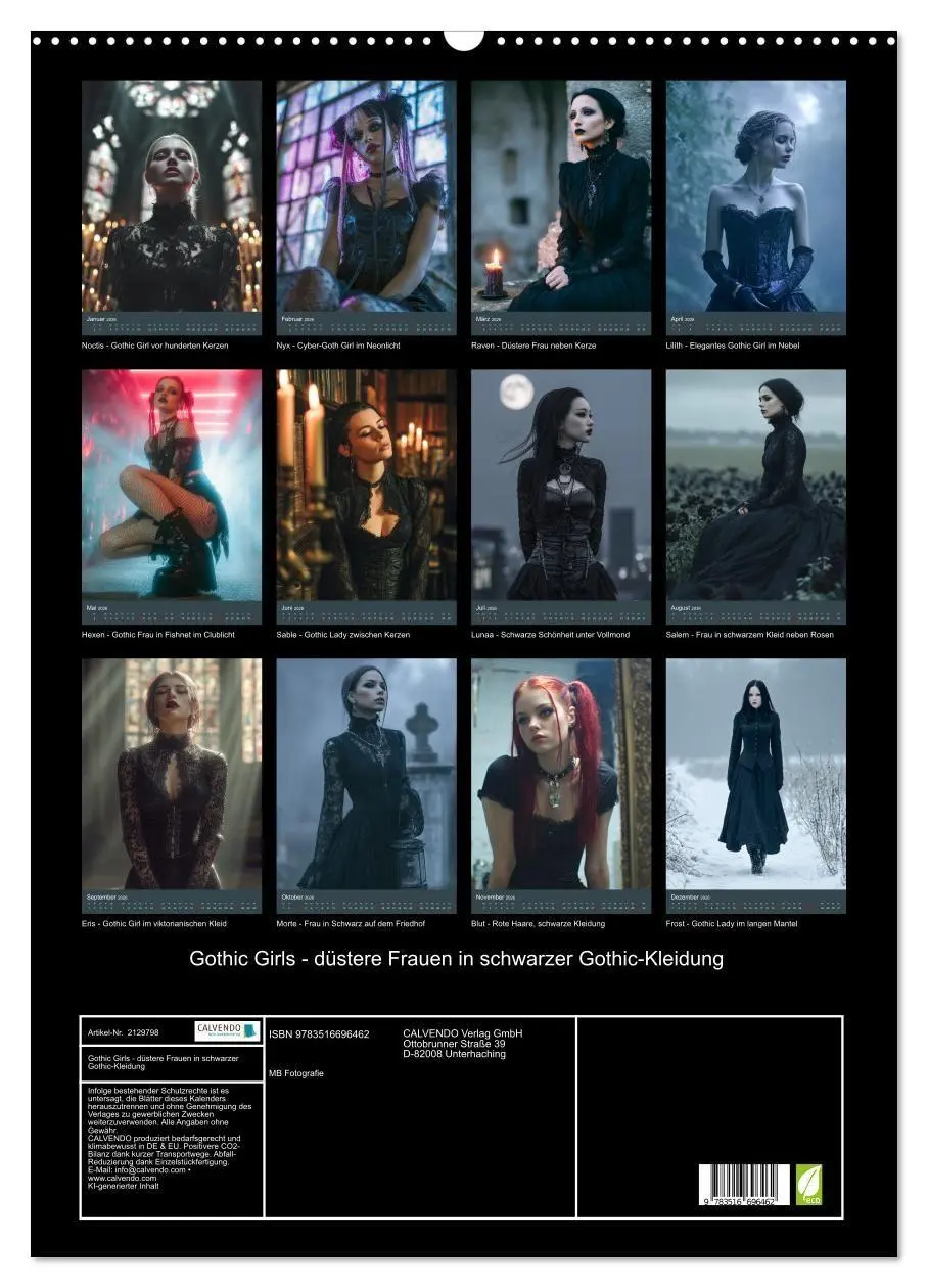 Bild: 9783516696462 | Gothic Girls - düstere Frauen in schwarzer Gothic-Kleidung...