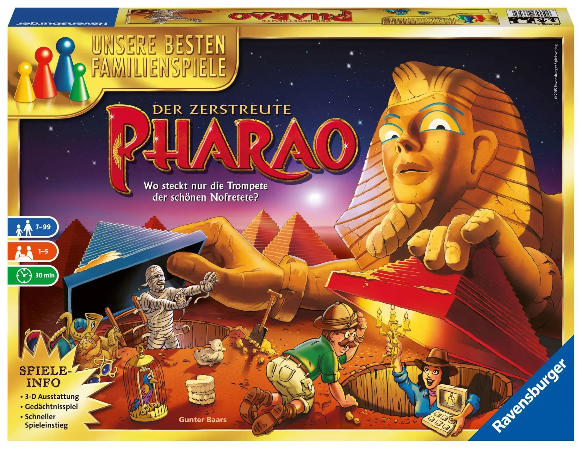 Cover: 4005556266562 | Der zerstreute Pharao (Relaunch) | Suchen, schieben, Wege finden!