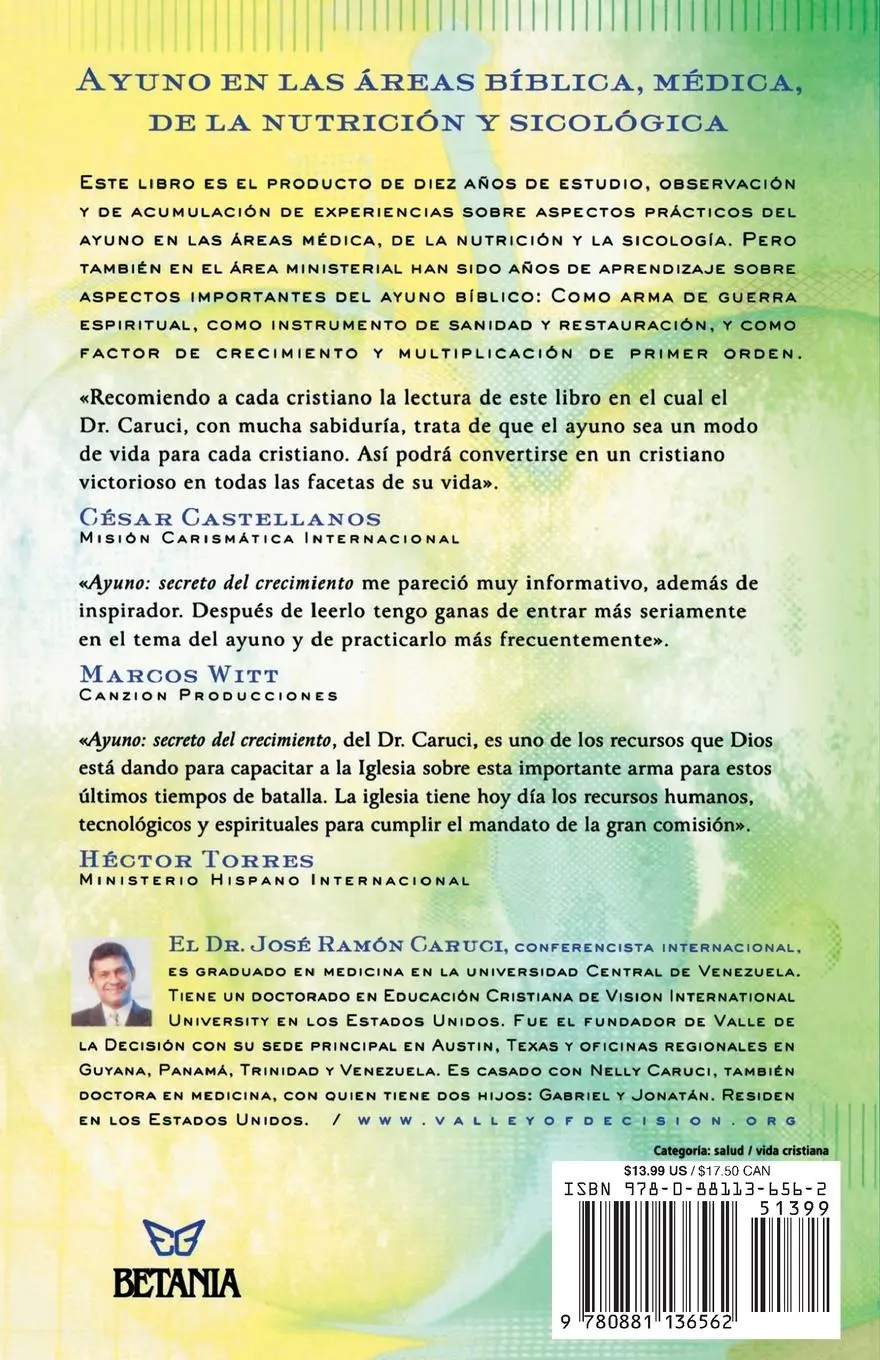 Rückseite: 9780881136562 | El Ayuno | Jose Caruci | Taschenbuch | Spanisch | 2001