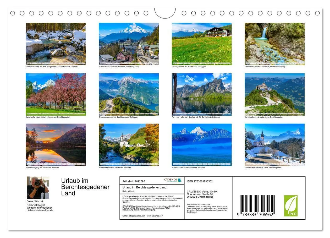 Bild: 9783383796562 | Urlaub im Berchtesgadener Land (Wandkalender 2025 DIN A4 quer),...