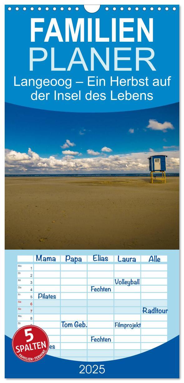 Cover: 9783457116562 | Familienplaner 2025 - Langeoog ¿ Ein Herbst auf der Insel des...