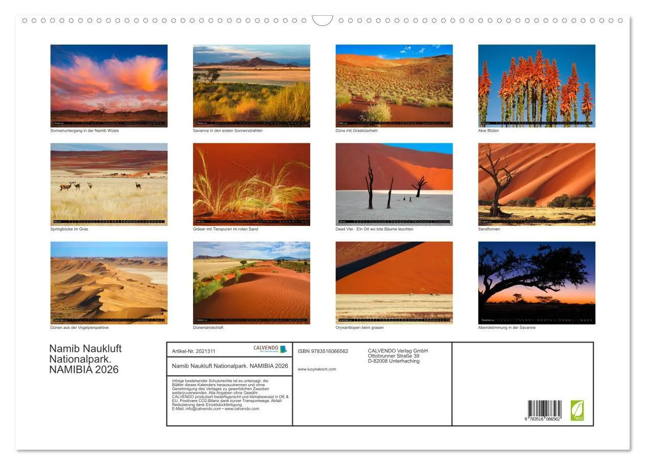 Bild: 9783516066562 | Namib Naukluft Nationalpark. NAMIBIA 2026 (Wandkalender 2026 DIN A2...