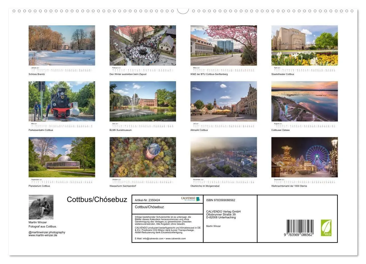 Bild: 9783569086562 | Cottbus/Chósebuz (hochwertiger Premium Wandkalender 2027 DIN A2...