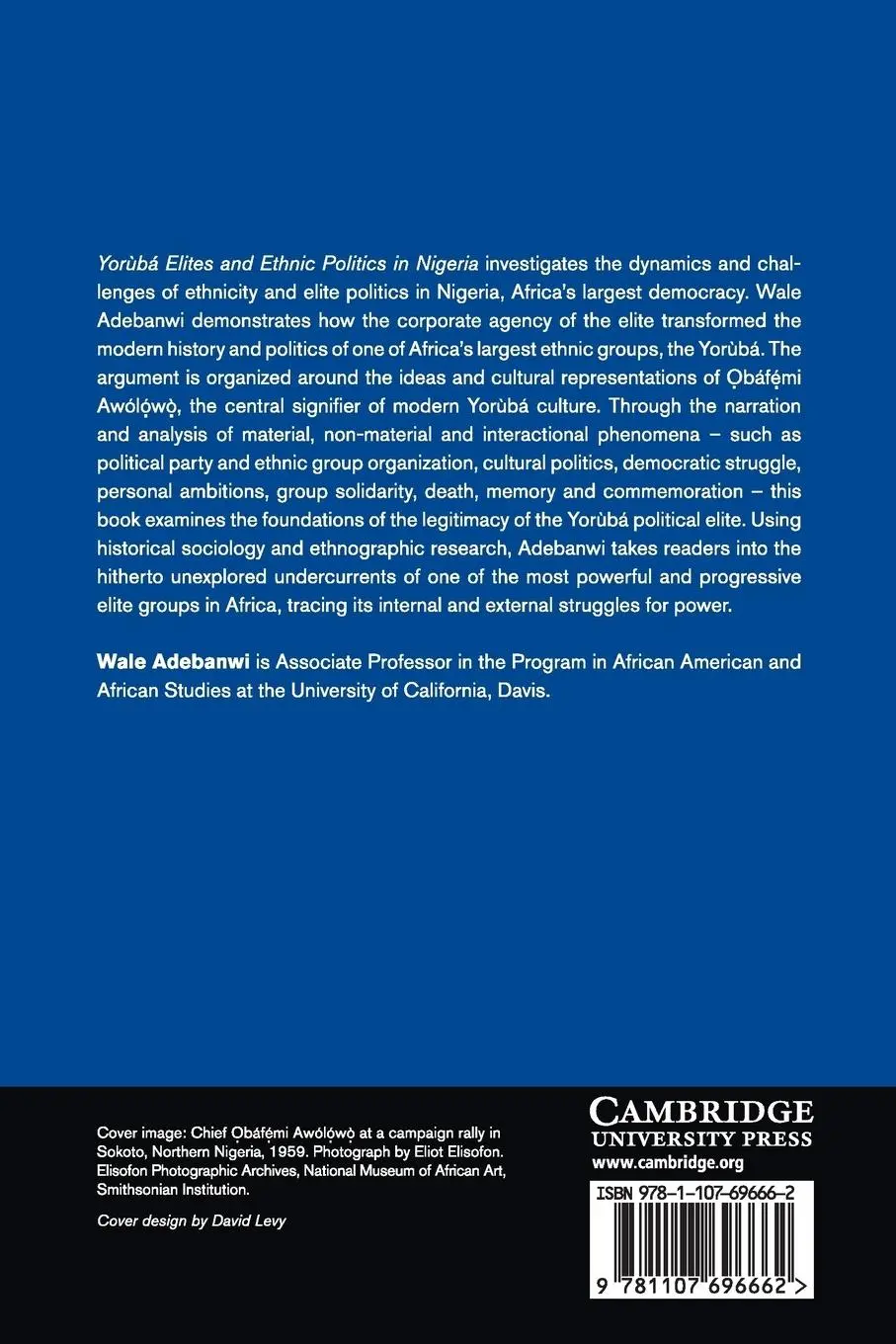 Rückseite: 9781107696662 | Yorùbá Elites and Ethnic Politics in Nigeria | Wale Adebanwi | Buch