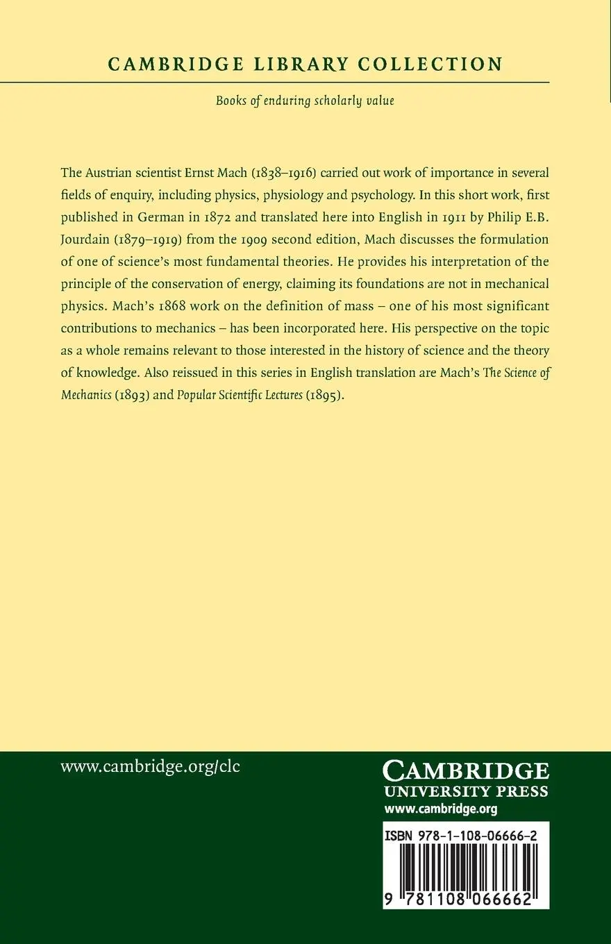 Rückseite: 9781108066662 | History and Root of the Principle of the Conservation of Energy | Mach