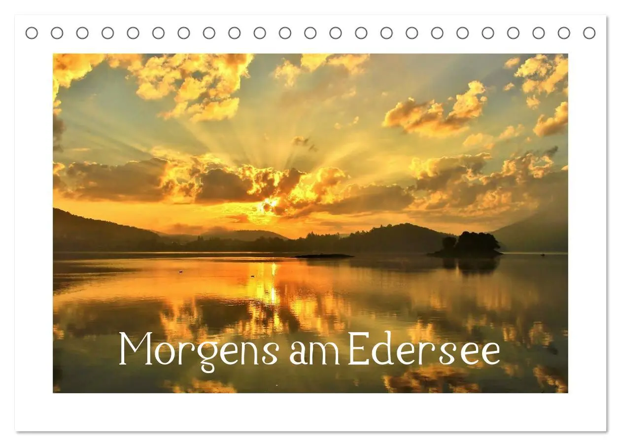 Cover: 9783516126662 | Morgens am Edersee (Tischkalender 2026 DIN A5 quer), CALVENDO...